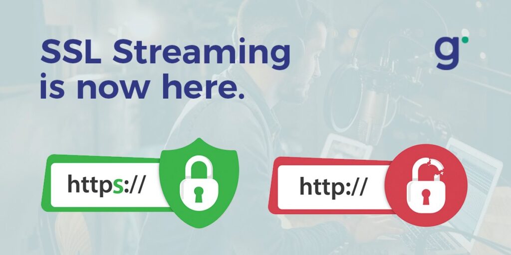SSL streaming with green browser icon