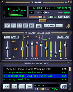 Original Winamp player skin